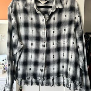 Lucky Brand Monochrome Plaid Shirt
